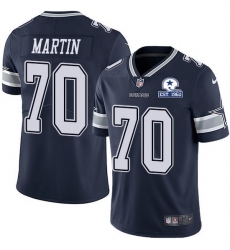 Nike Cowboys 70 Zack Martin Navy Blue Team Color Men Stitched With Established In 1960 Patch NFL Vapor Untouchable Limited Jersey