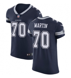 Nike Cowboys #70 Zack Martin Navy Blue Team Color Mens Stitched NFL Vapor Untouchable Elite Jersey