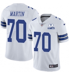 Nike Cowboys 70 Zack Martin White Men Stitched With Established In 1960 Patch NFL Vapor Untouchable Limited Jersey