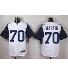 Nike Cowboys #70 Zack Martin White Mens Stitched NFL Elite Rush Jerseys