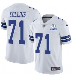 Nike Cowboys 71 La 27el Collins White Men Stitched With Established In 1960 Patch NFL Vapor Untouchable Limited Jersey