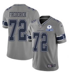Nike Cowboys 72 Travis Frederick Gray Men Stitched With Established In 1960 Patch NFL Limited Inverted Legend Jersey