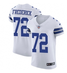 Nike Cowboys #72 Travis Frederick White Mens Stitched NFL Vapor Untouchable Elite Jersey