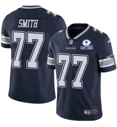 Nike Cowboys 77 Tyron Smith Navy Blue Team Color Men Stitched With Established In 1960 Patch NFL Vapor Untouchable Limited Jersey