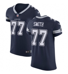 Nike Cowboys #77 Tyron Smith Navy Blue Team Color Mens Stitched NFL Vapor Untouchable Elite Jersey