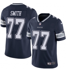 Nike Cowboys #77 Tyron Smith Navy Blue Team Color Mens Stitched NFL Vapor Untouchable Limited Jersey