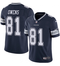 Nike Cowboys #81 Terrell Owens Navy Blue Team Color Mens Stitched NFL Vapor Untouchable Limited Jersey