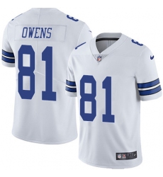 Nike Cowboys #81 Terrell Owens White Mens Stitched NFL Vapor Untouchable Limited Jersey