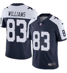 Nike Cowboys #83 Terrance Williams Navy Blue Thanksgiving Mens Stitched NFL Vapor Untouchable Limited Throwback Jersey