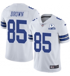 Nike Cowboys 85 Noah Brown White Men Stitched With Established In 1960 Patch NFL Vapor Untouchable Limited Jersey