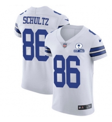 Nike Cowboys 86 Dalton Schultz White Men Stitched With Established In 1960 Patch NFL New Elite Jersey