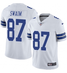 Nike Cowboys #87 Geoff Swaim White Men Stitched NFL Vapor Untouchable Limited Jersey