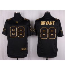 Nike Cowboys #88 Dez Bryant Black Mens Stitched NFL Elite Pro Line Gold Collection Jersey