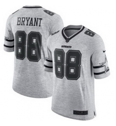 Nike Cowboys #88 Dez Bryant Gray Mens Stitched NFL Limited Gridiron Gray II Jersey