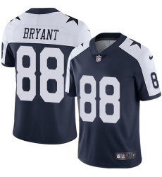 Nike Cowboys #88 Dez Bryant Navy Blue Thanksgiving Mens Stitched NFL Vapor Untouchable Limited Throwback Jersey