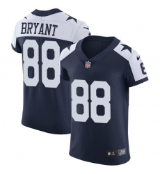 Nike Cowboys #88 Dez Bryant Navy Blue Thanksgiving Mens Stitched NFL Vapor Untouchable Throwback Elite Jersey