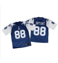 Nike Cowboys #88 Dez Bryant Navy BlueWhite Throwback Mens Stitched NFL Elite Jersey