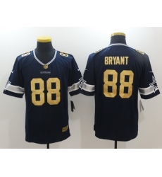 Nike Cowboys 88 Dez Bryant Navy Gold Limited Jersey