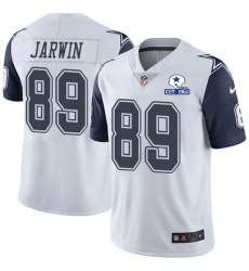 Nike Cowboys 89 Blake Jarwin White Men Stitched With Established In 1960 Patch NFL Limited Rush Jersey