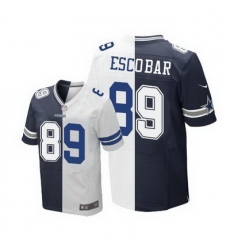 Nike Cowboys #89 Gavin Escobar Navy Blue White Mens Stitched NFL Elite Split Jersey