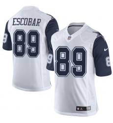 Nike Cowboys #89 Gavin Escobar White Mens Stitched NFL Limited Rush Jerseys