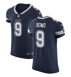 Nike Cowboys #9 Tony Romo Navy Blue Team Color Mens Stitched NFL Vapor Untouchable Elite Jersey