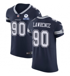 Nike Cowboys 90 DeMarcus Lawrence Navy Blue Team Color Men Stitched With Established In 1960 Patch NFL Vapor Untouchable Elite Jersey