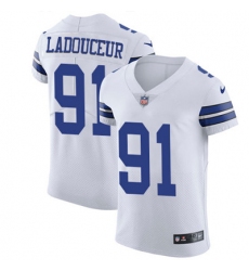 Nike Cowboys #91 L P Ladouceur White Mens Stitched NFL Vapor Untouchable Elite Jersey