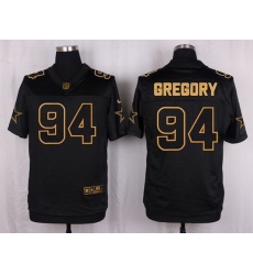 Nike Cowboys #94 Randy Gregory Black Mens Stitched NFL Elite Pro Line Gold Collection Jersey
