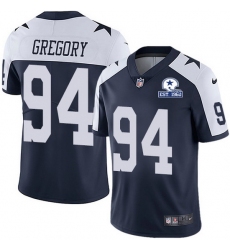 Nike Cowboys 94 Randy Gregory Navy Blue Thanksgiving Men Stitched With Established In 1960 Patch NFL Vapor Untouchable Limited Throwback Jersey