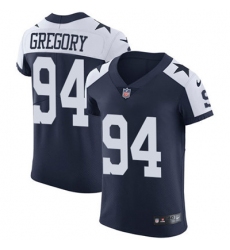 Nike Cowboys #94 Randy Gregory Navy Blue Thanksgiving Mens Stitched NFL Vapor Untouchable Throwback Elite Jersey
