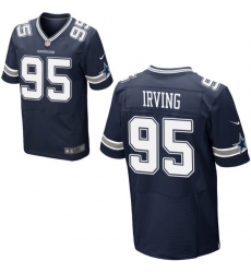 Nike Cowboys #95 David Irving Home Navy Mens Stitched Elite Jersey