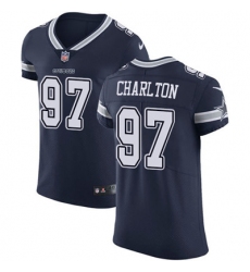 Nike Cowboys #97 Taco Charlton Navy Blue Team Color Mens Stitched NFL Vapor Untouchable Elite Jersey