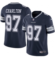 Nike Cowboys #97 Taco Charlton Navy Blue Team Color Mens Stitched NFL Vapor Untouchable Limited Jersey