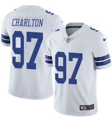 Nike Cowboys #97 Taco Charlton White Mens Stitched NFL Vapor Untouchable Limited Jersey
