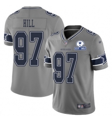 Nike Cowboys 97 Trysten Hill Gray Men Stitched With Established In 1960 Patch NFL Limited Inverted Legend Jersey