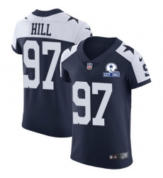 Nike Cowboys 97 Trysten Hill Navy Blue Thanksgiving Men Stitched With Established In 1960 Patch NFL Vapor Untouchable Throwback Elite Jersey