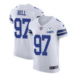 Nike Cowboys 97 Trysten Hill White Men Stitched With Established In 1960 Patch NFL New Elite Jersey