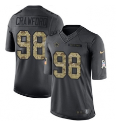 Nike Cowboys #98 Tyrone Crawford Black Mens Stitched NFL Limited 2016 Salute To Service Jersey
