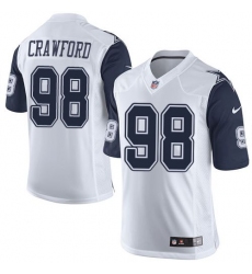 Nike Cowboys #98 Tyrone Crawford White Mens Stitched NFL Limited Rush Jerseys