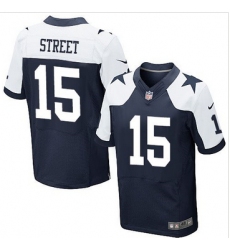 Nike Dallas Cowboys #15 Devin Street Navy Blue Thanksgiving Throwback Men 27s Stitched NFL Elite Jersey