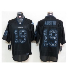 Nike Dallas Cowboys 19 Miles Austin Black Elite Lights Out Number With Team Logo NFL Jersey