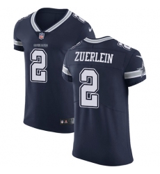 Nike Dallas Cowboys 2 Greg Zuerlein Navy Blue Team Color Men Stitched NFL Vapor Untouchable Elite Jersey