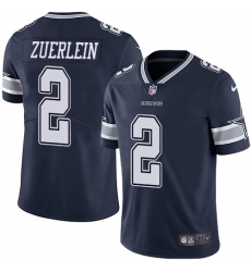 Nike Dallas Cowboys 2 Greg Zuerlein Navy Blue Team Color Men Stitched NFL Vapor Untouchable Limited Jersey