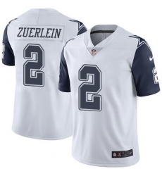 Nike Dallas Cowboys 2 Greg Zuerlein White Men Stitched NFL Limited Rush Jersey