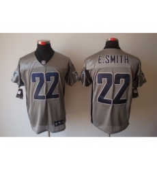 Nike Dallas Cowboys 22 Emmitt Smith Grey Elite Shadow NFL Jersey