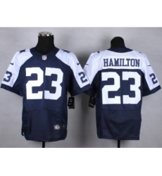 Nike Dallas Cowboys 23 Jakar Hamilton blue Elite thankgivings NFL Jersey