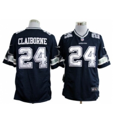 Nike Dallas Cowboys 24 Morris Claiborne Blue Game NFL Jersey