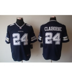 Nike Dallas Cowboys 24 Morris Claiborne Blue LIMITED NFL Jersey