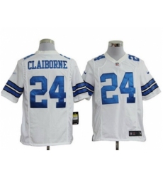 Nike Dallas Cowboys 24 Morris Claiborne White Game Jersey
